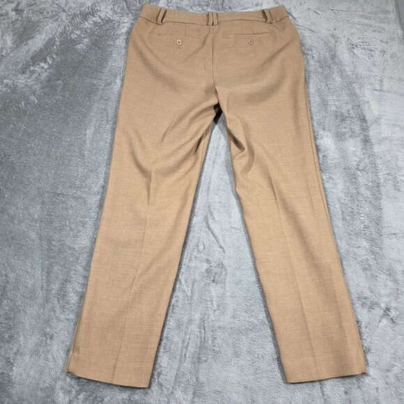 Talbots Pants Womens 14 Tan Beige Hampshire Straight Leg Ankle Trousers Preppy - Picture 4 of 8